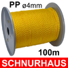 4mm PP 250daN Flechtleine 100m gelb PPM-Tauwerk Schnur