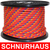 8mm PP 760daN Polypropylen-Seil, Reepschnur 50m, rot gelb/blau Seil, Schnur ( red cord, rope )