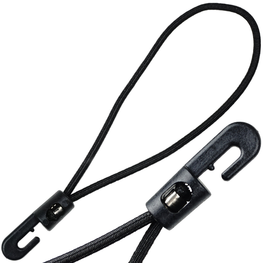 4mm PE Planenspanner schwarz 20cm Schlinge mit Kunststoffhaken, Spanngummi, Spanner, Spannfix,